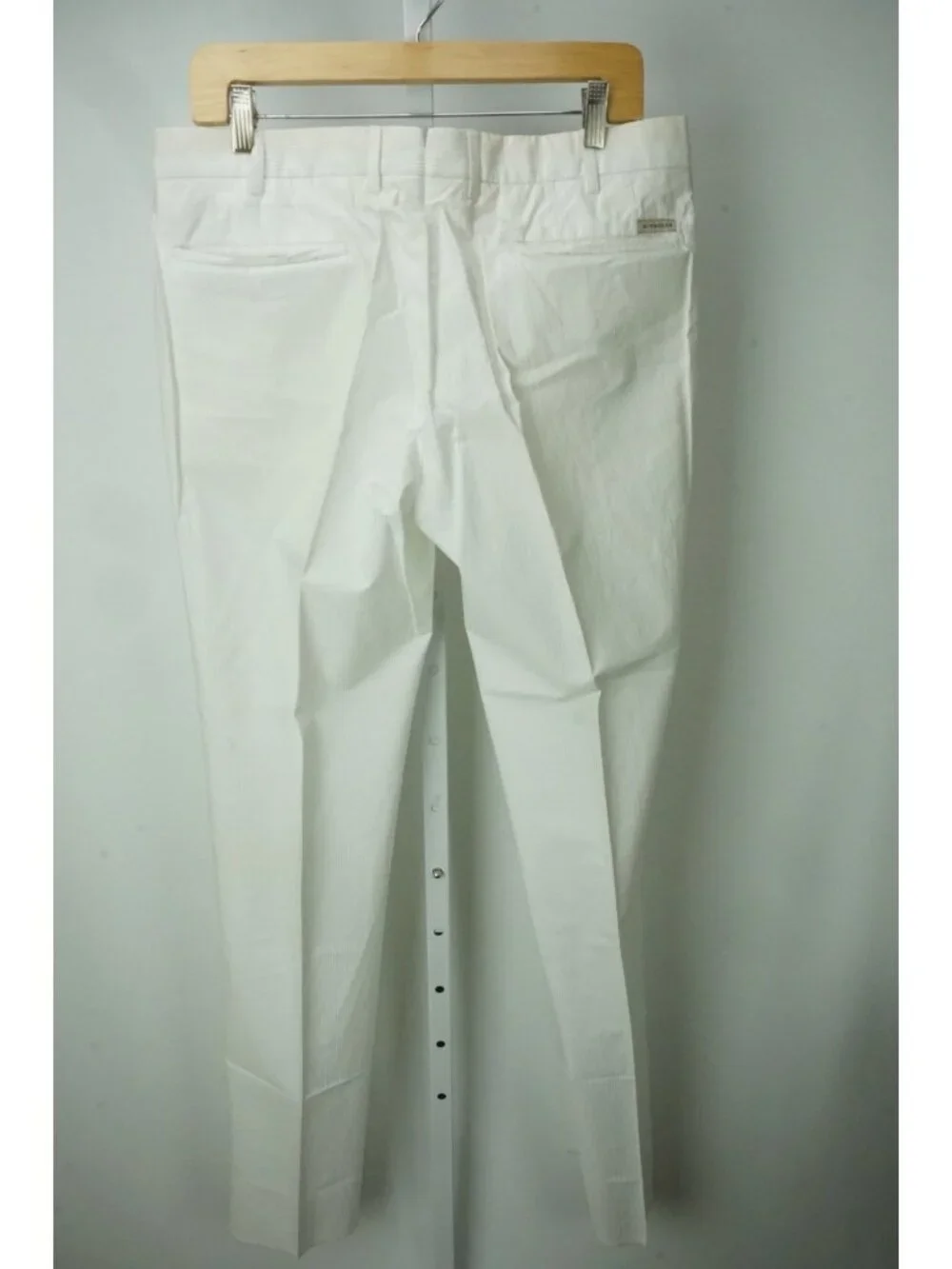 Burberry London White Striped Cotton Blend Slim Chino Pant 50 EU BRAND NEW